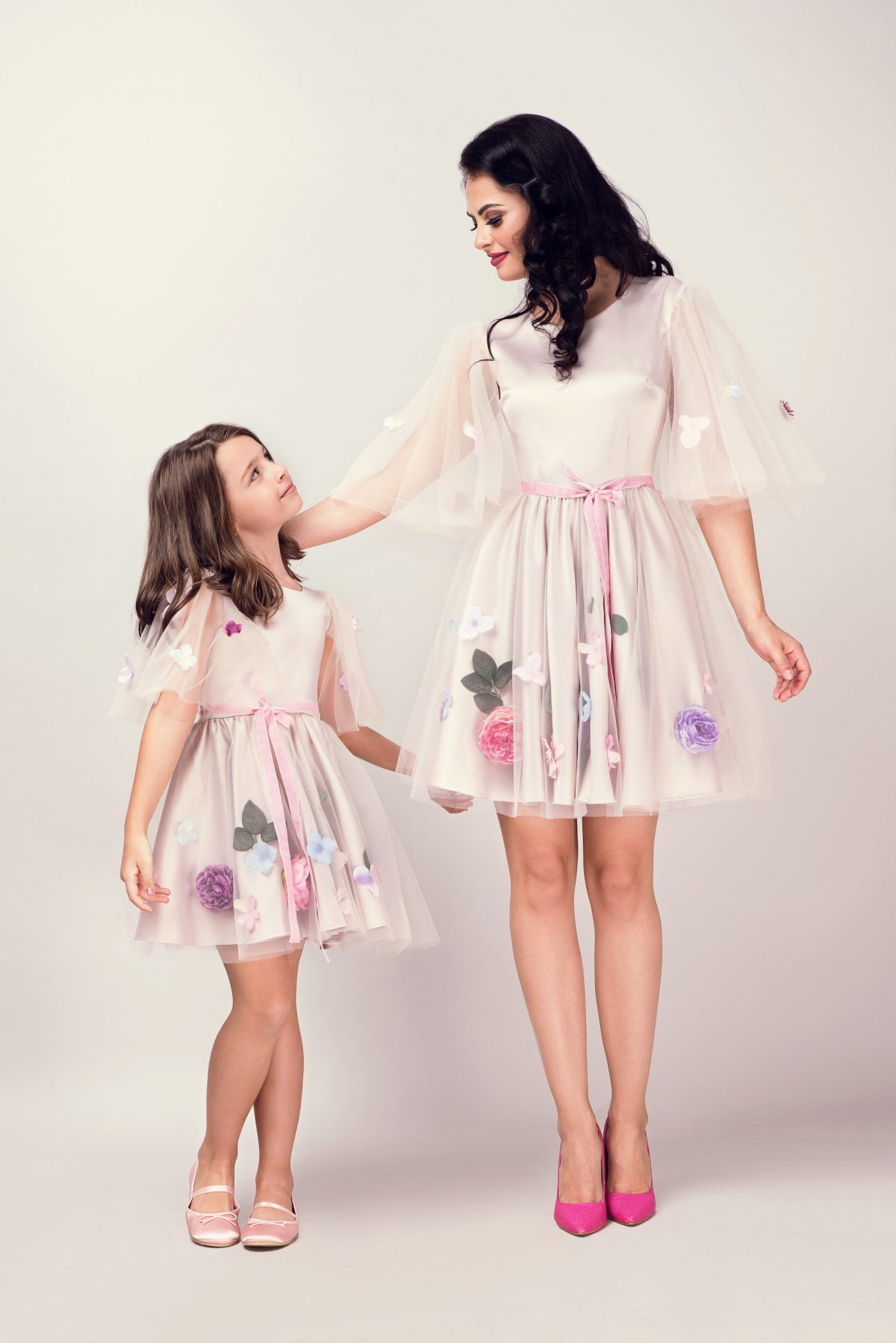 rochii mama fiica Beige Lilac