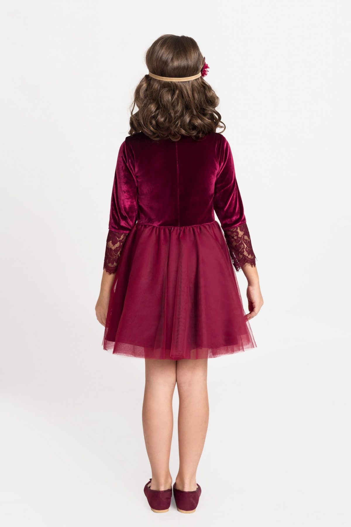 rochie fetita Velvet Red Dark