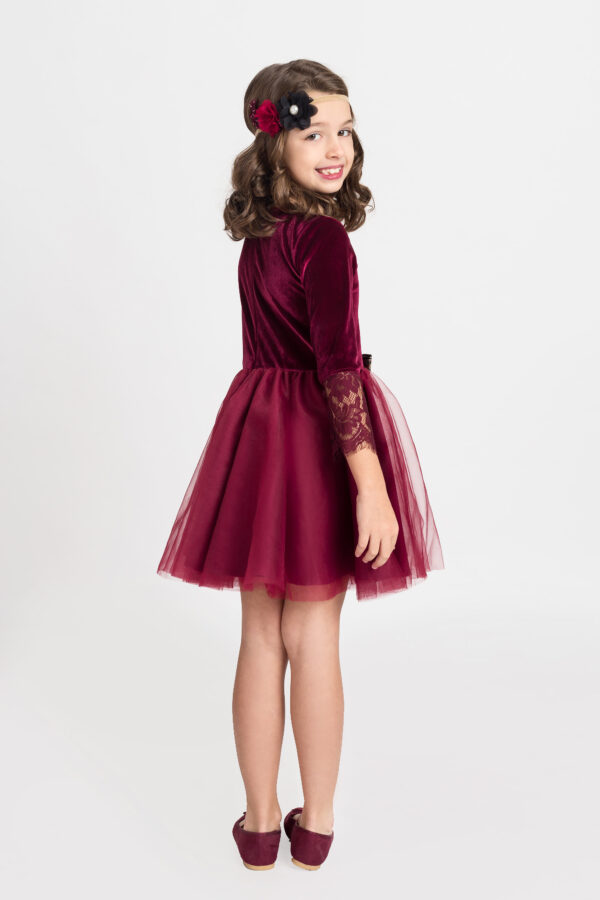 rochie fetita Velvet Red Dark