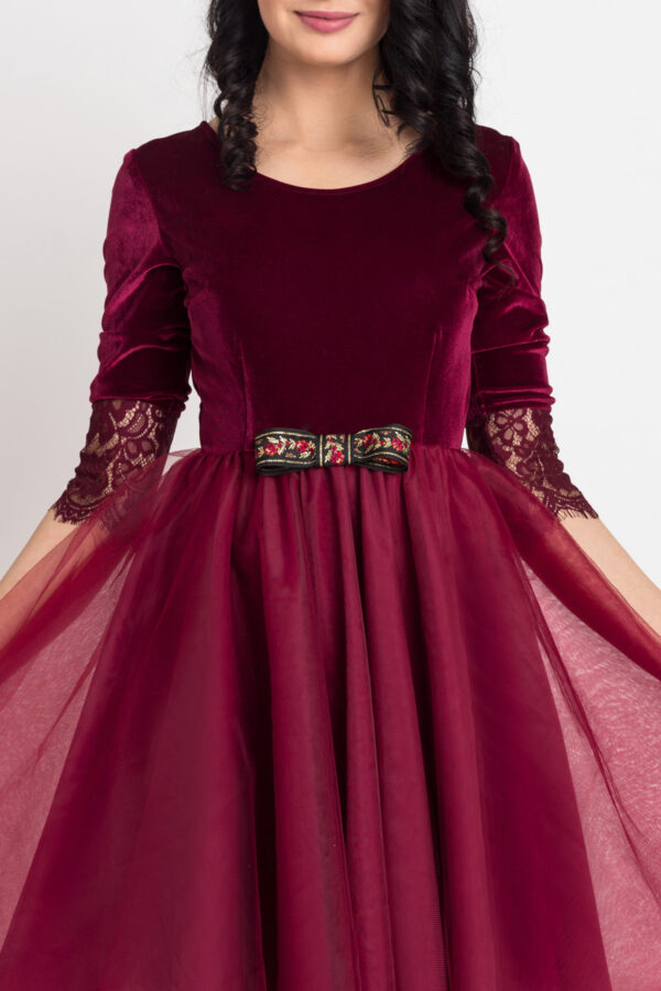 rochie dama Velvet Red Dark