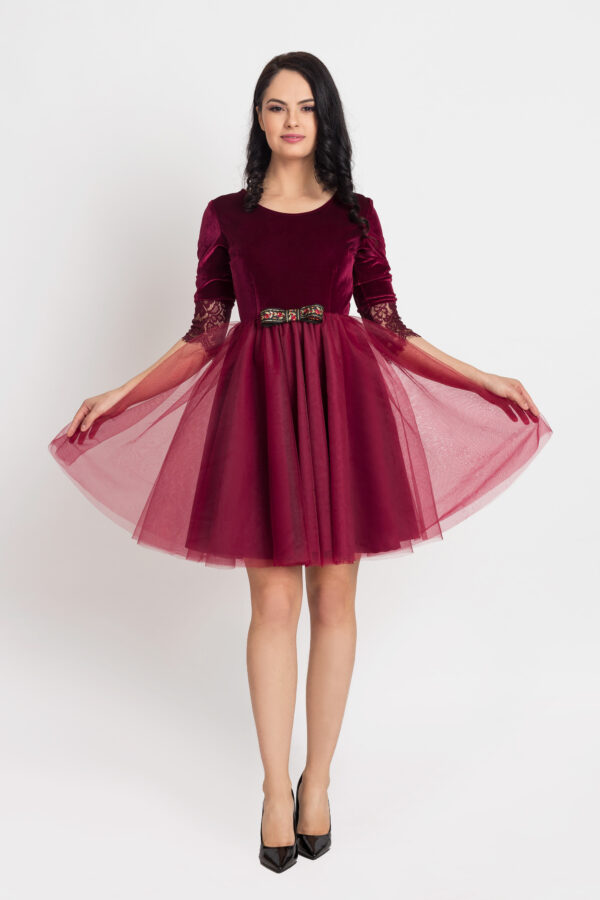 rochie dama Velvet Red Dark