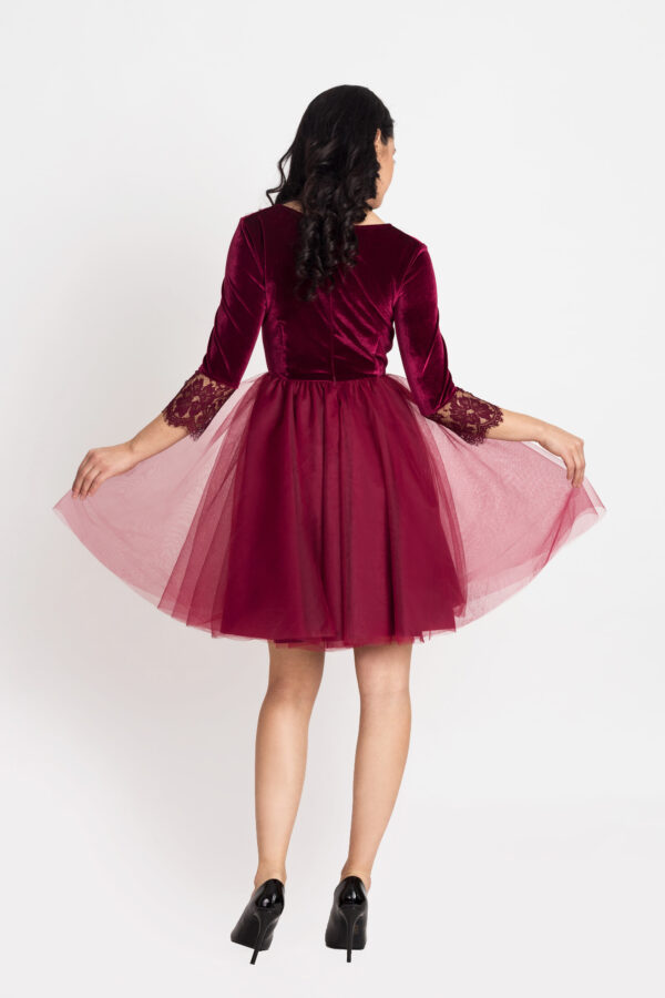 rochie dama Velvet Red Dark