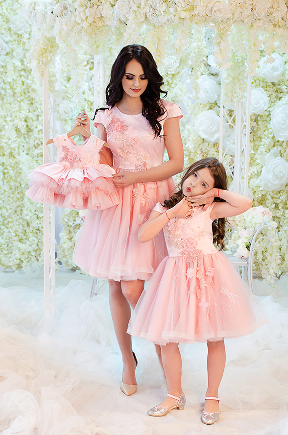 rochii mama fiica pink ballerina