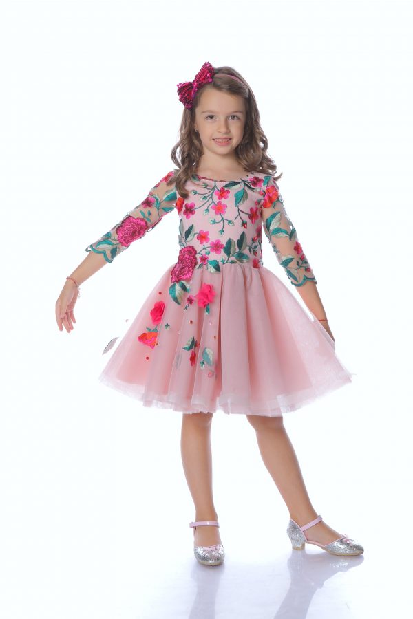 rochie fetita Fuchsia Flowers