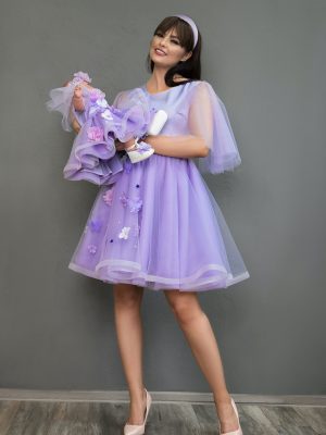 موقف مطهر سجادة  Set rochii mama fiica Lavender - Hira Design - Rochii de Seară
