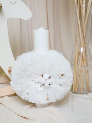 Lumanare botez Ivory
