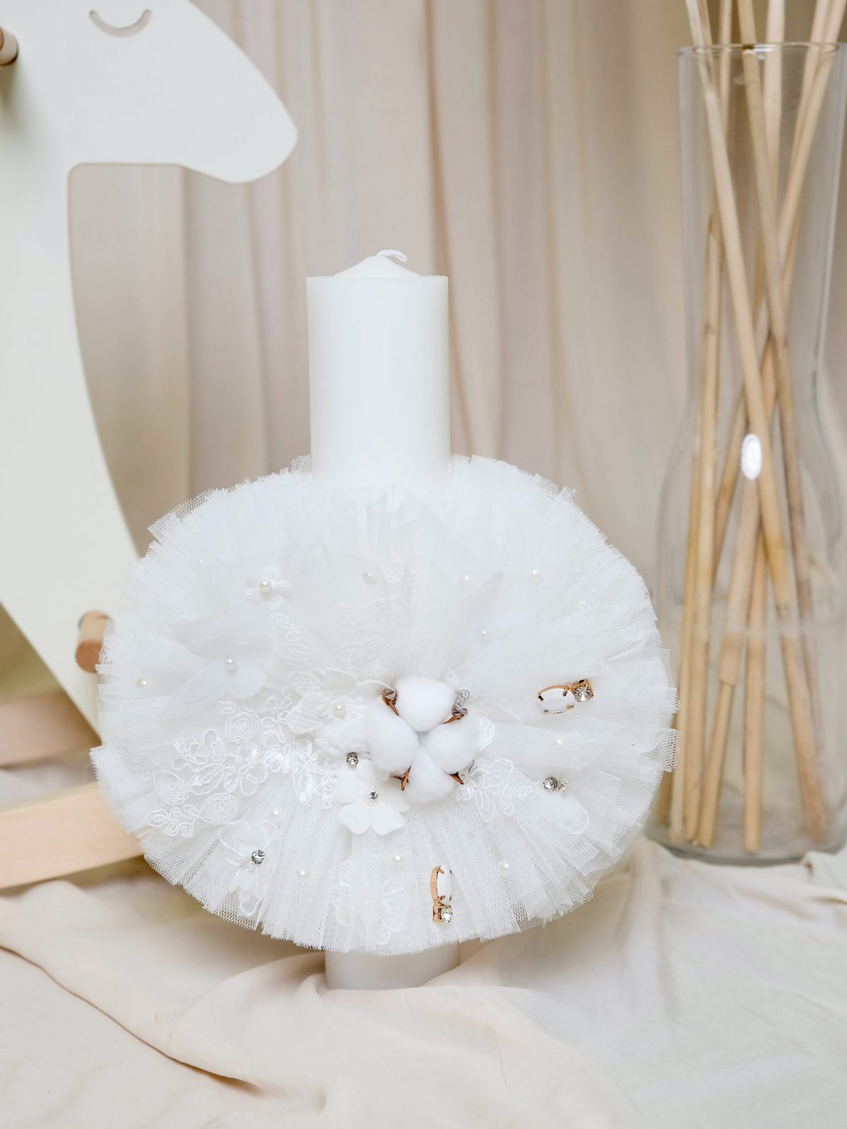 Lumanare botez Ivory