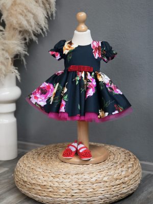 Rochie botez Navy Rose Girl Dress