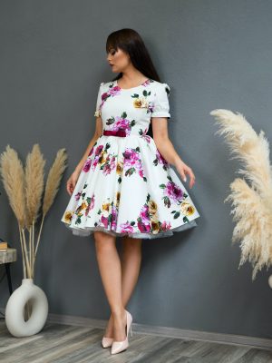 Rochie de Ocazie White Rose Dress