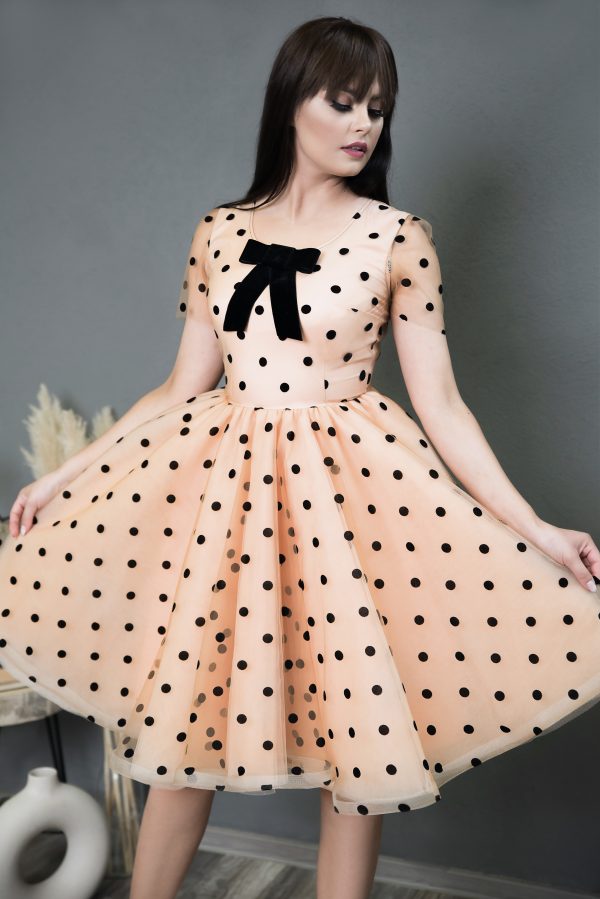 Rochie pe Comanda Black Dots Dress