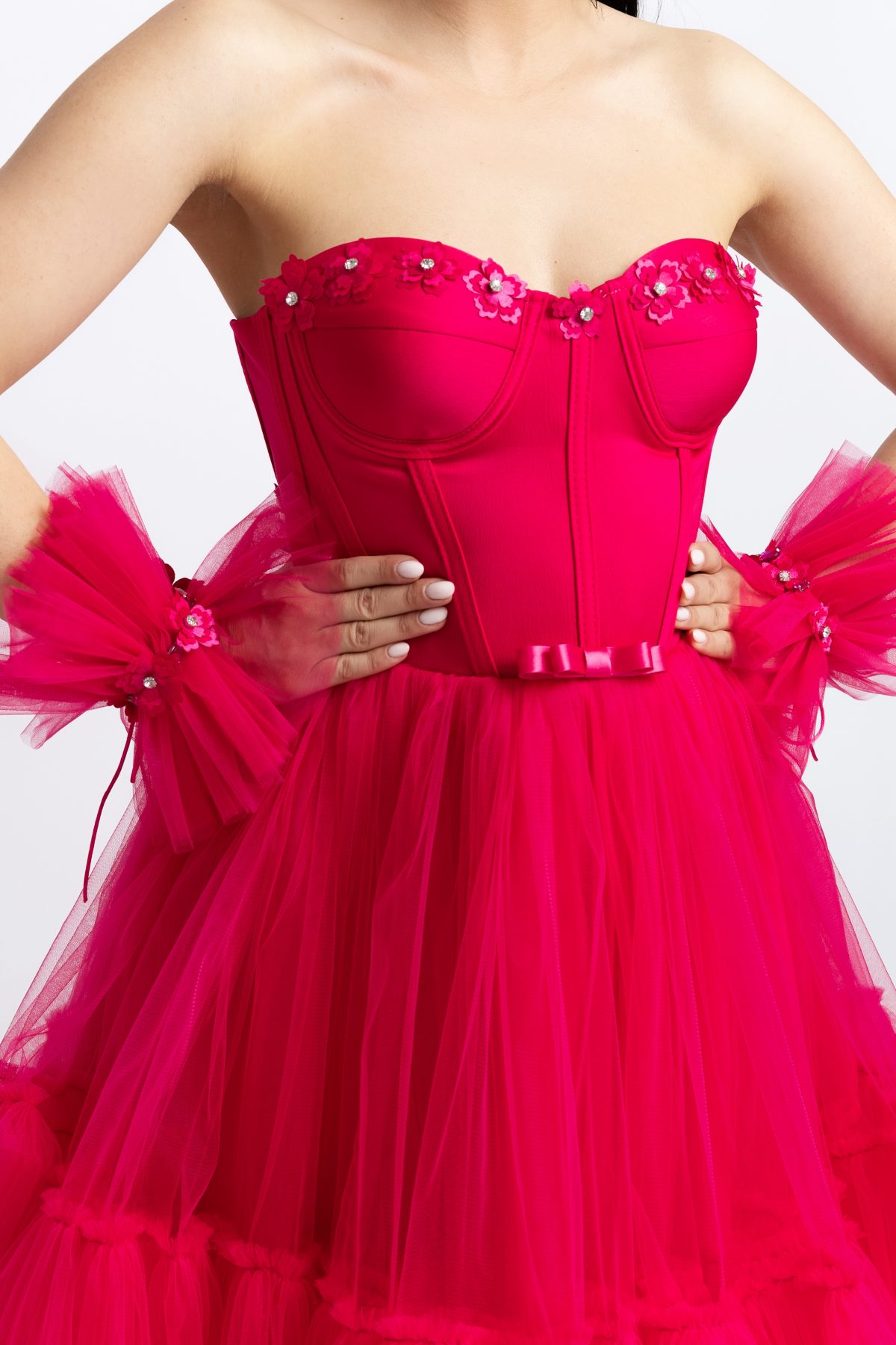 Rochie Cununie Ciclam Corset