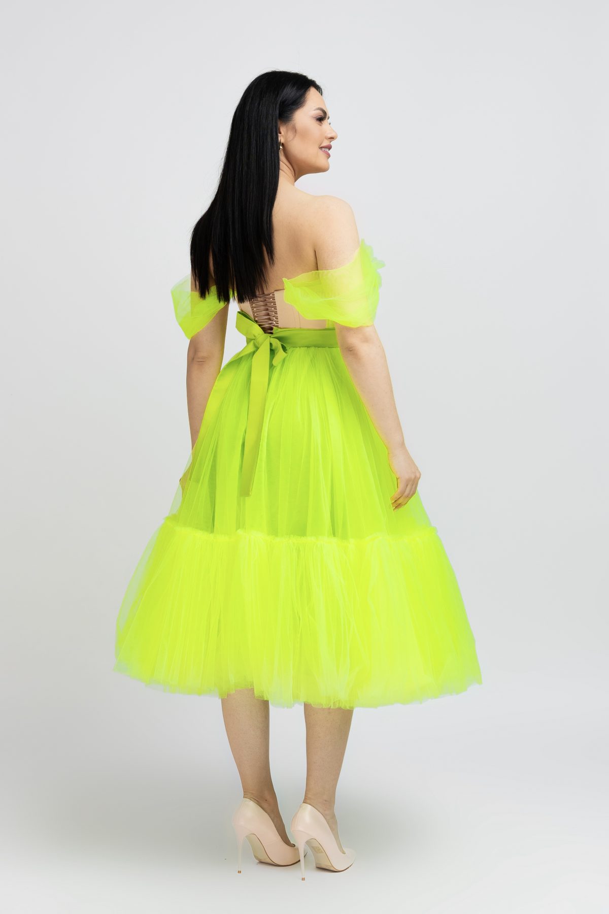 Rochie Dama Neon Tulle back