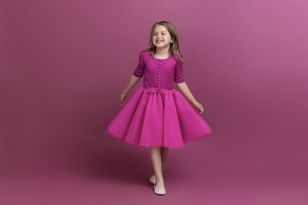 Rochie Fetita Fucsia Midi