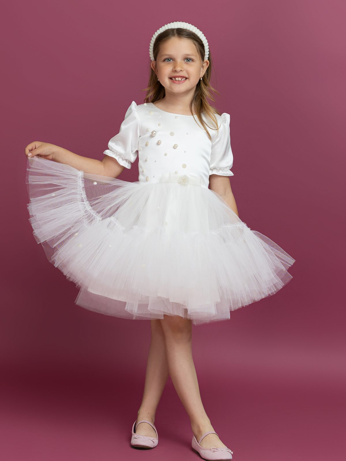 Rochie Fetita White Swan