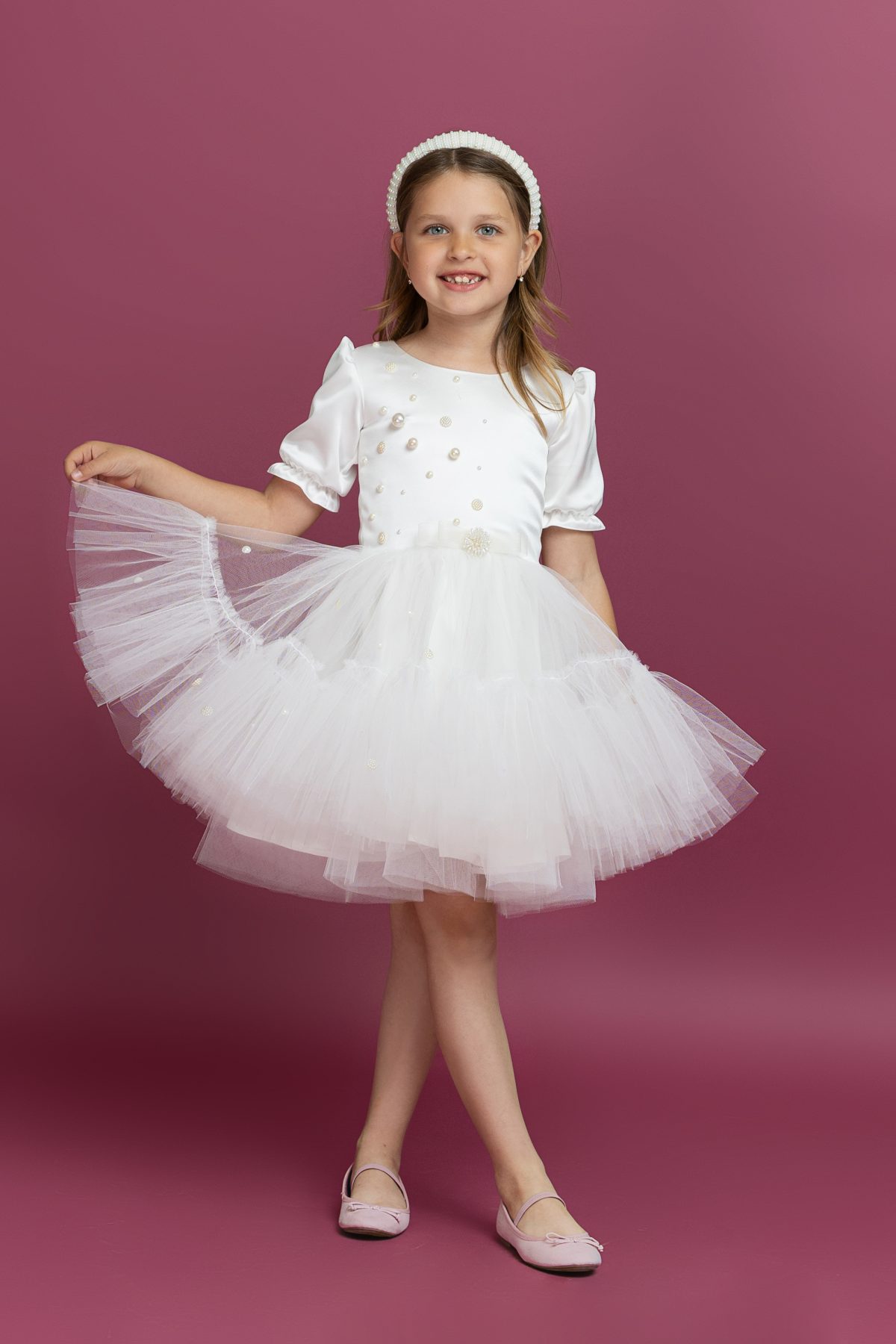 Rochie Fetita White Swan