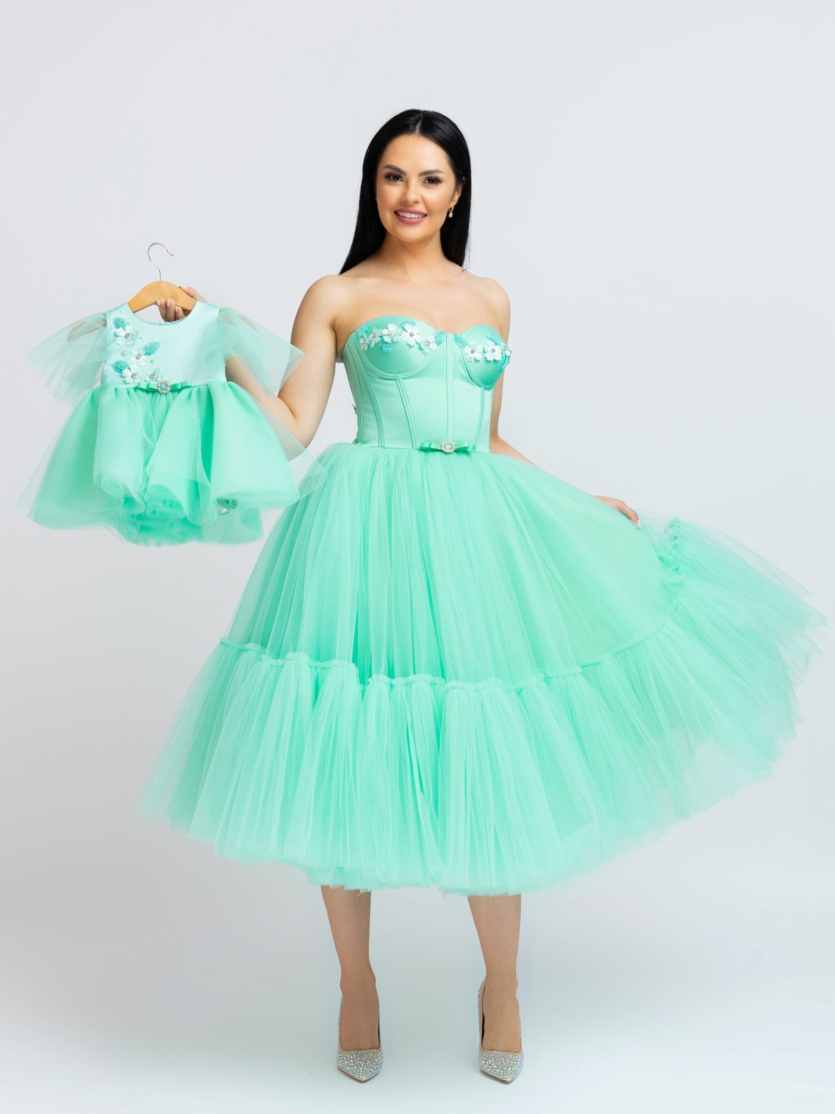 Rochie Mama Fiica Aqua Turquoise