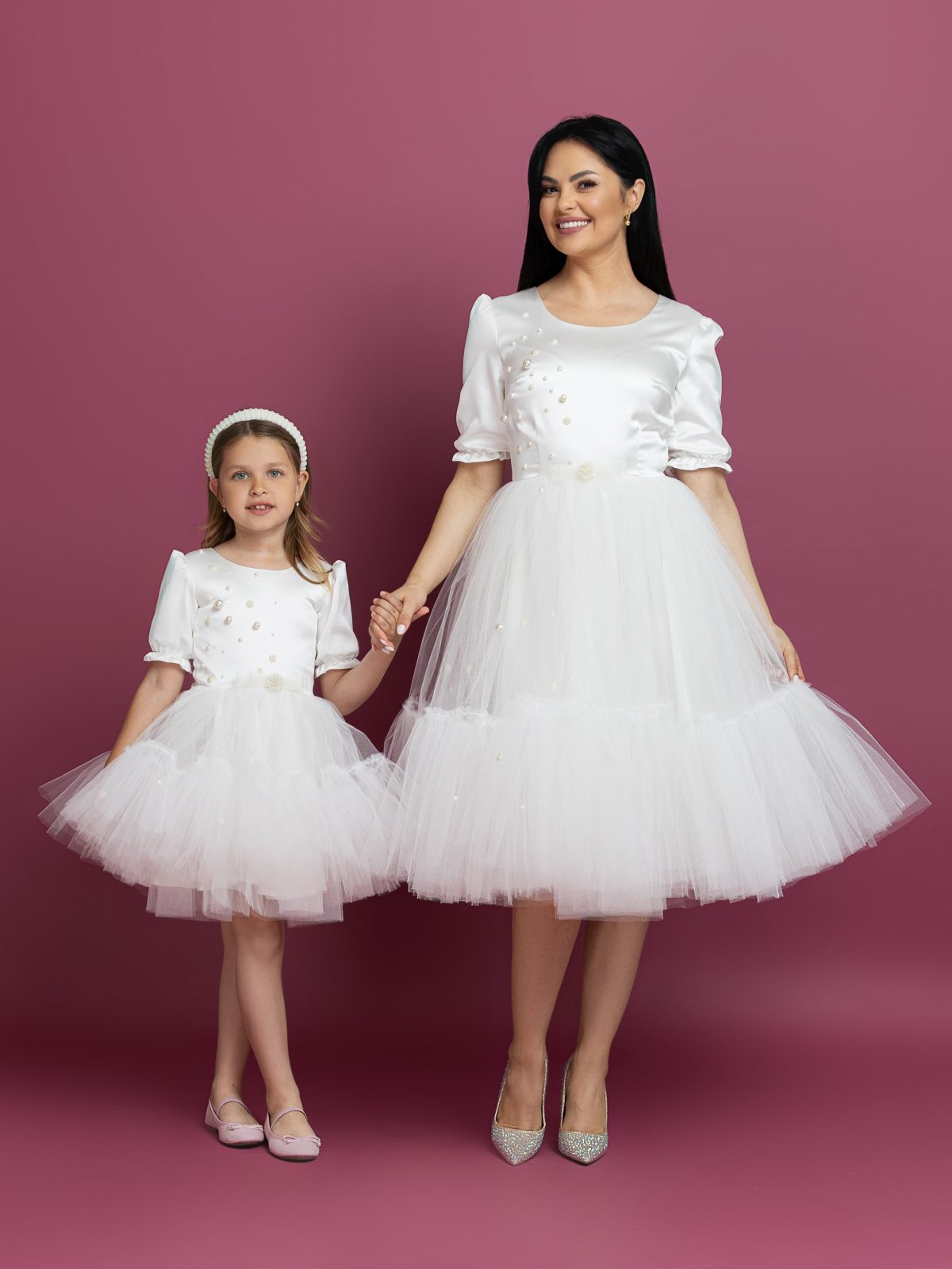 Rochie Mama Fiica White Swan