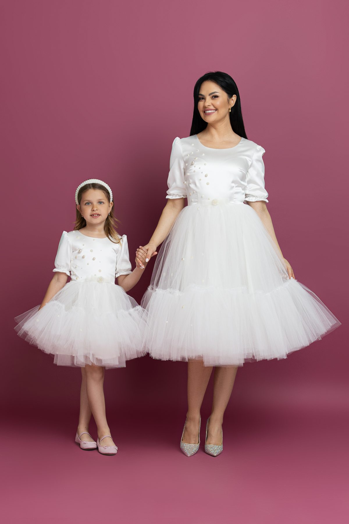 Rochie Mama Fiica White Swan