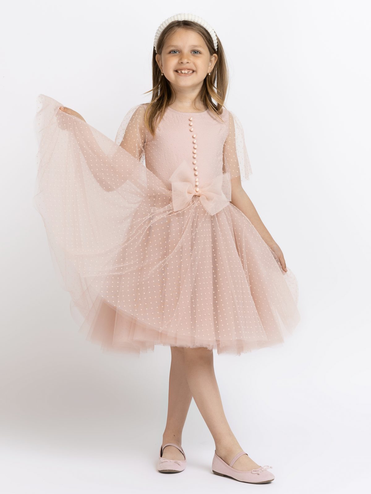 Rochie Adolescenta Pink Polka Dots
