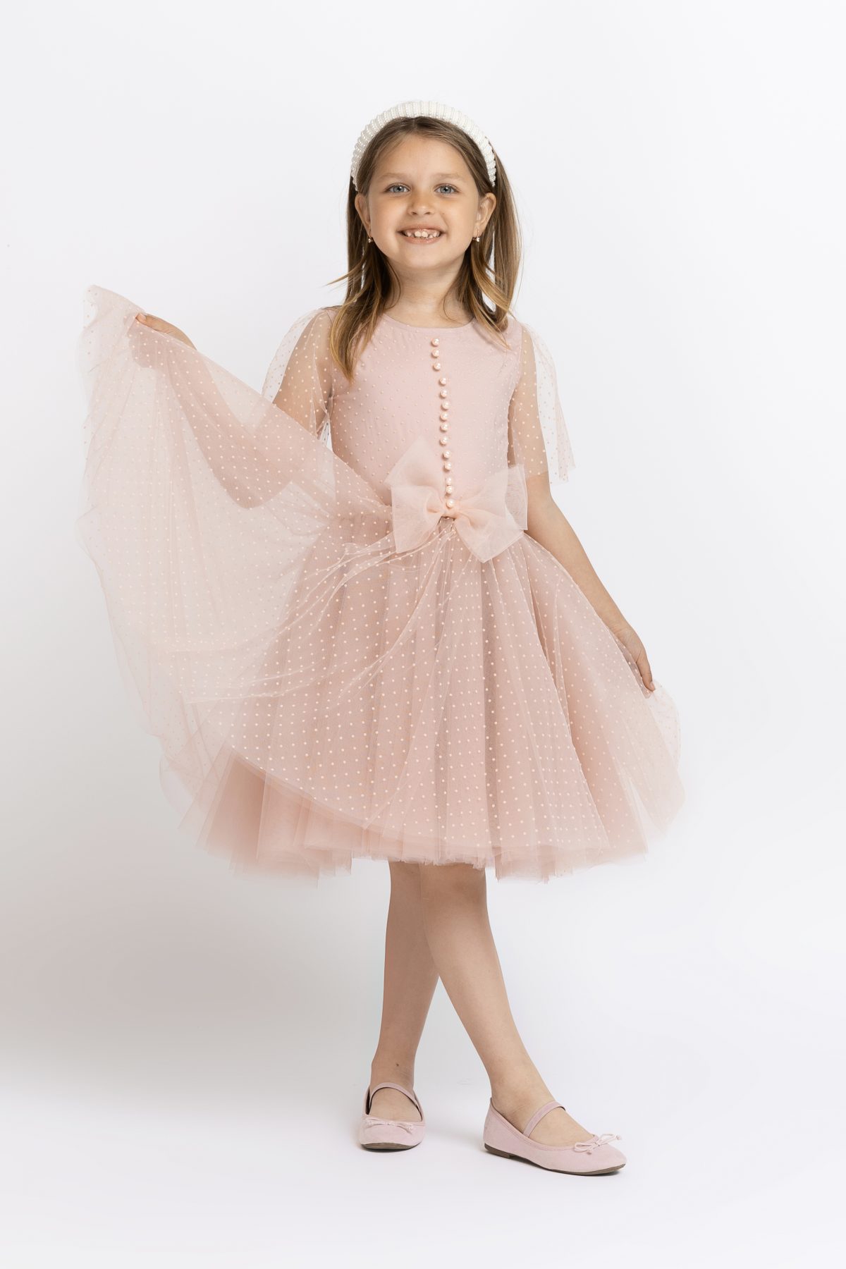 Rochie Adolescenta Pink Polka Dots