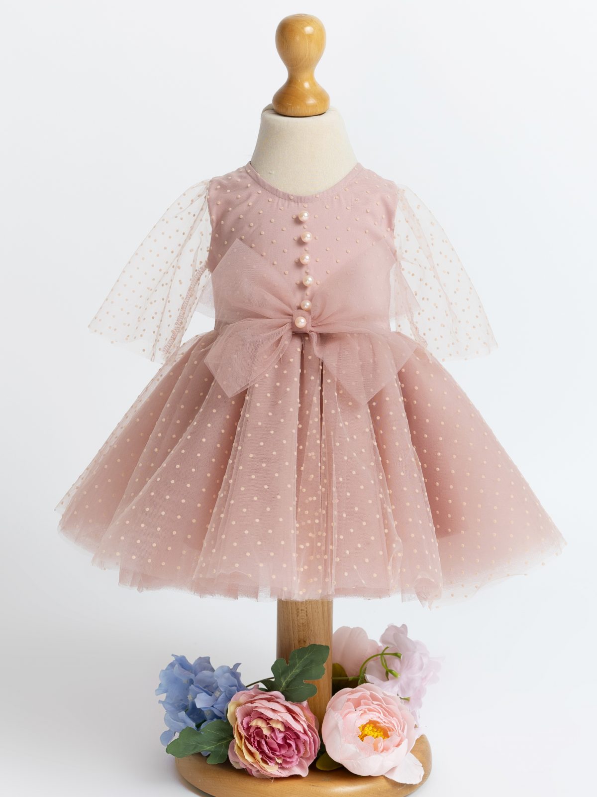 Rochie Botez Pink Polka Dots