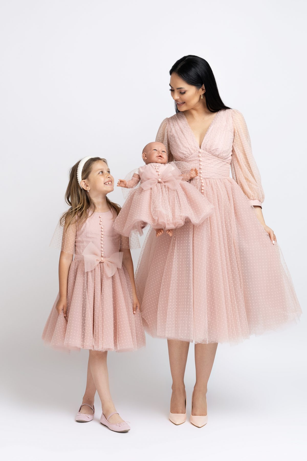 Rochie Mama Bebe Pink Polka Dots