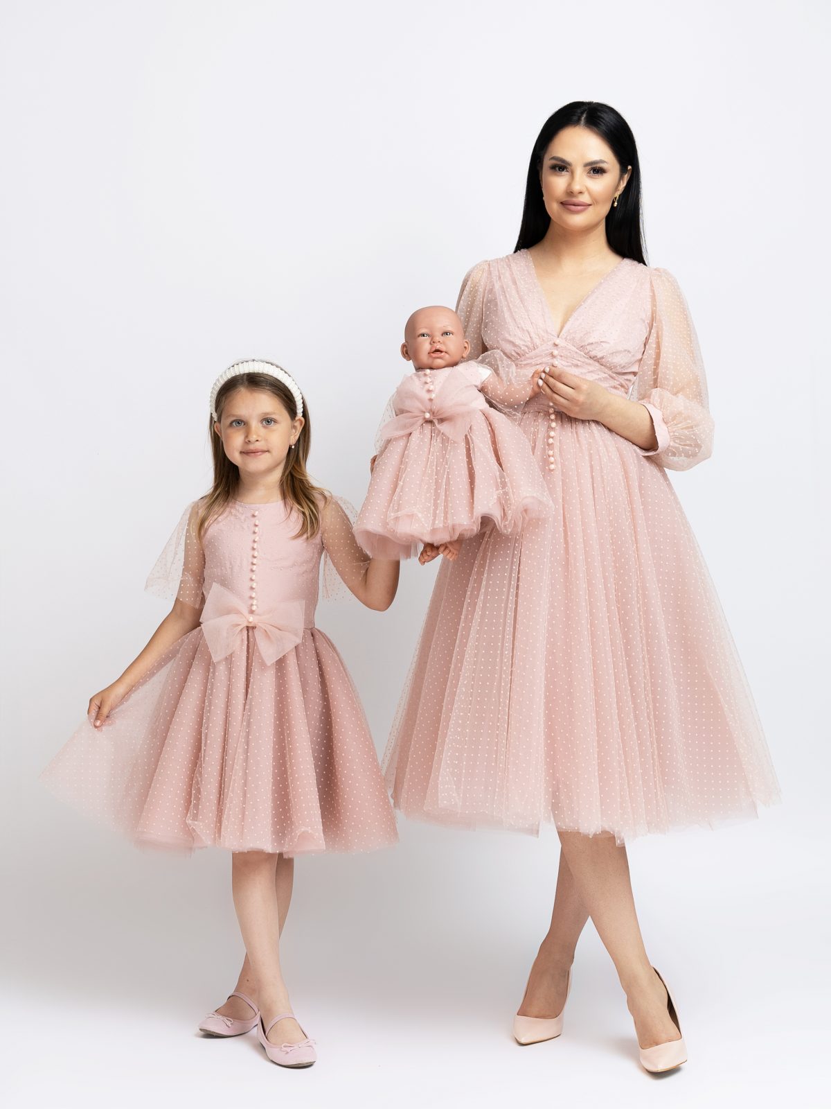 Rochie Mama Fiica Pink Polka Dots